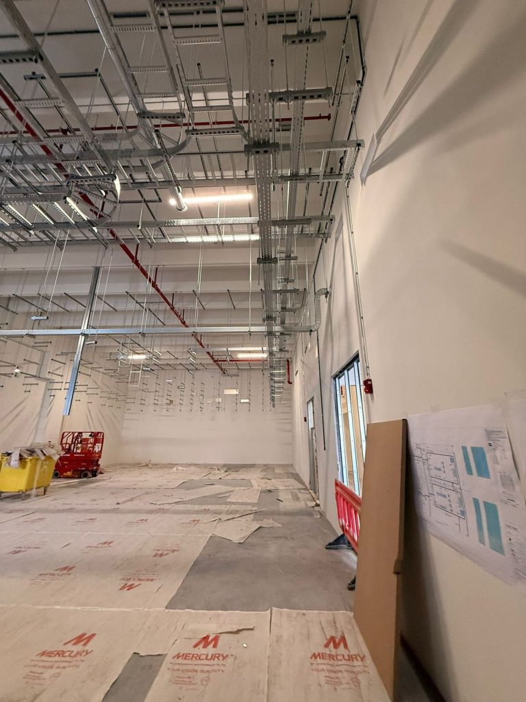RAM project: Cable tray routes and wall side supports above posted installation drawings