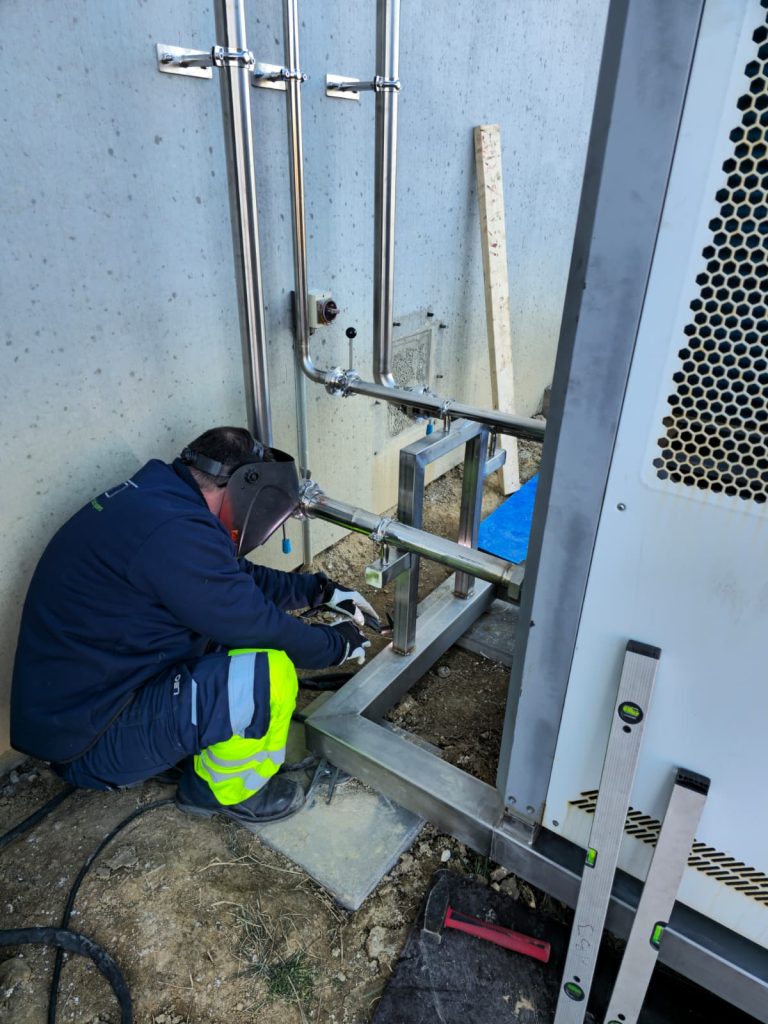 RAM project: Installation work on external stainless steel pipework and equipment supports