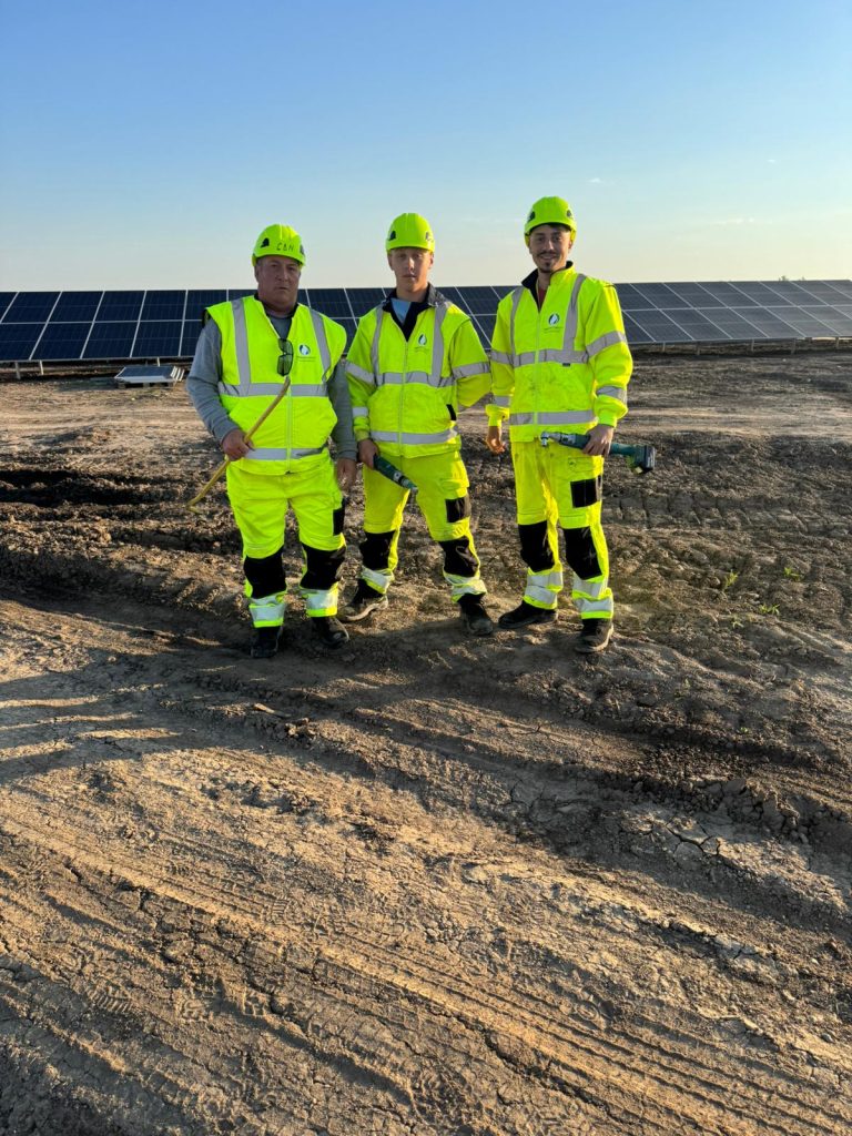 RAM crew at the Corbii Mari photovoltaic park in Romania
